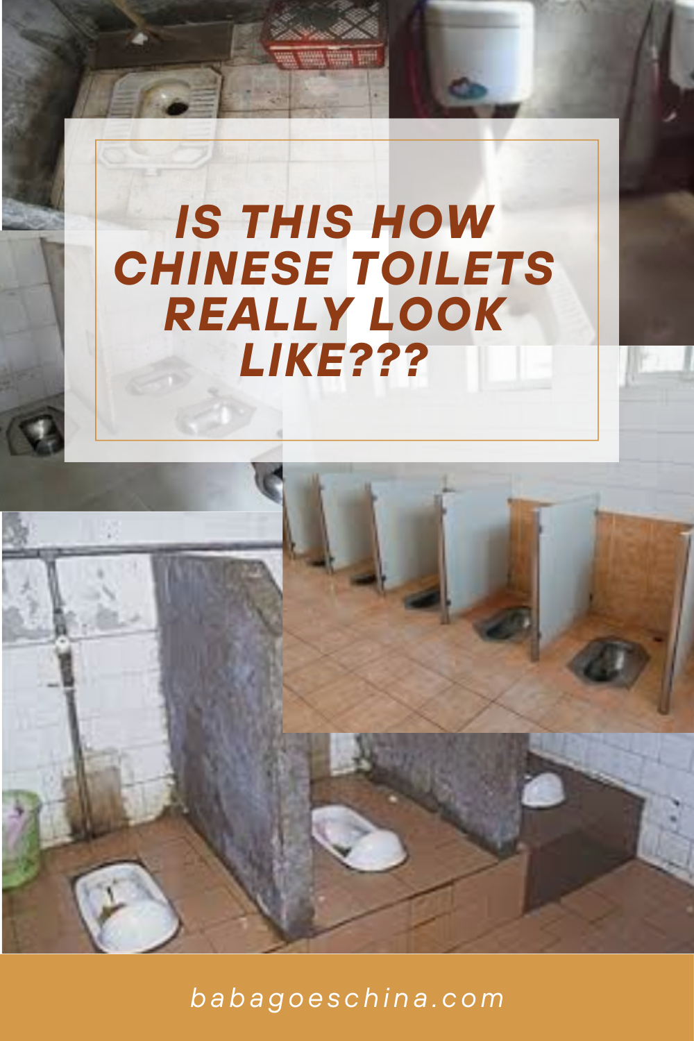 Images of squat toilets in China