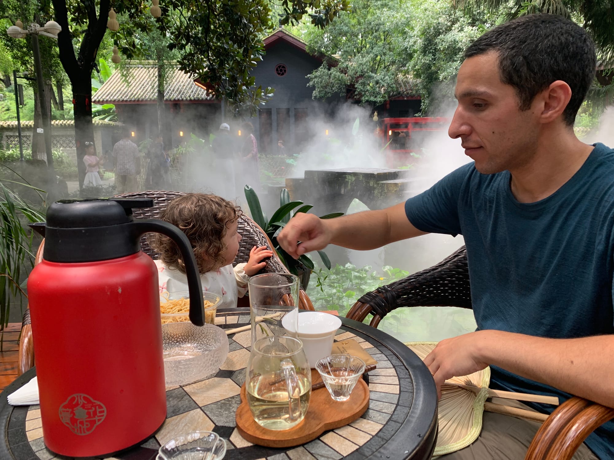 Tea house in People's Park in Chengdu