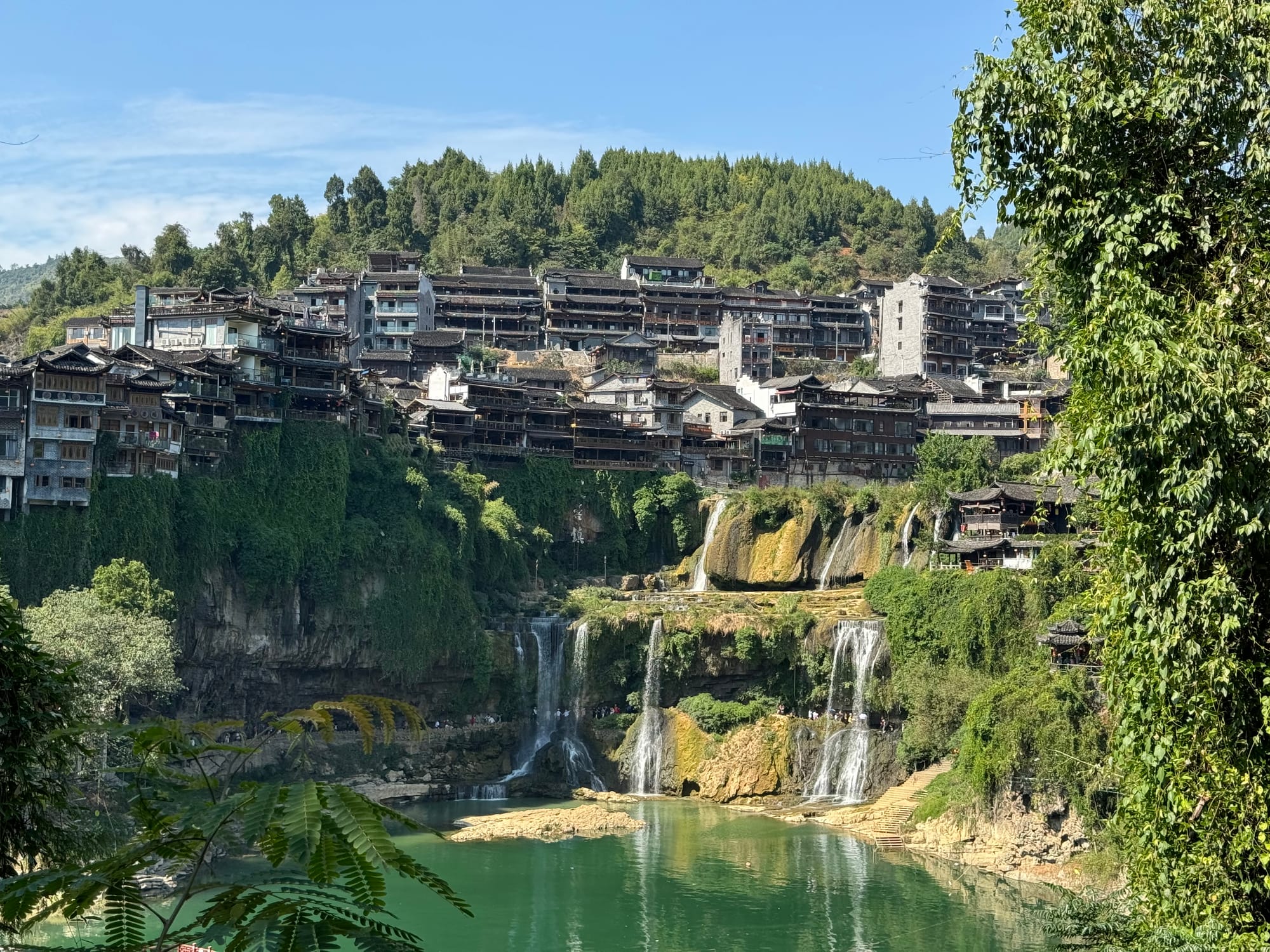 Waterfalls in Furong Ancient Village