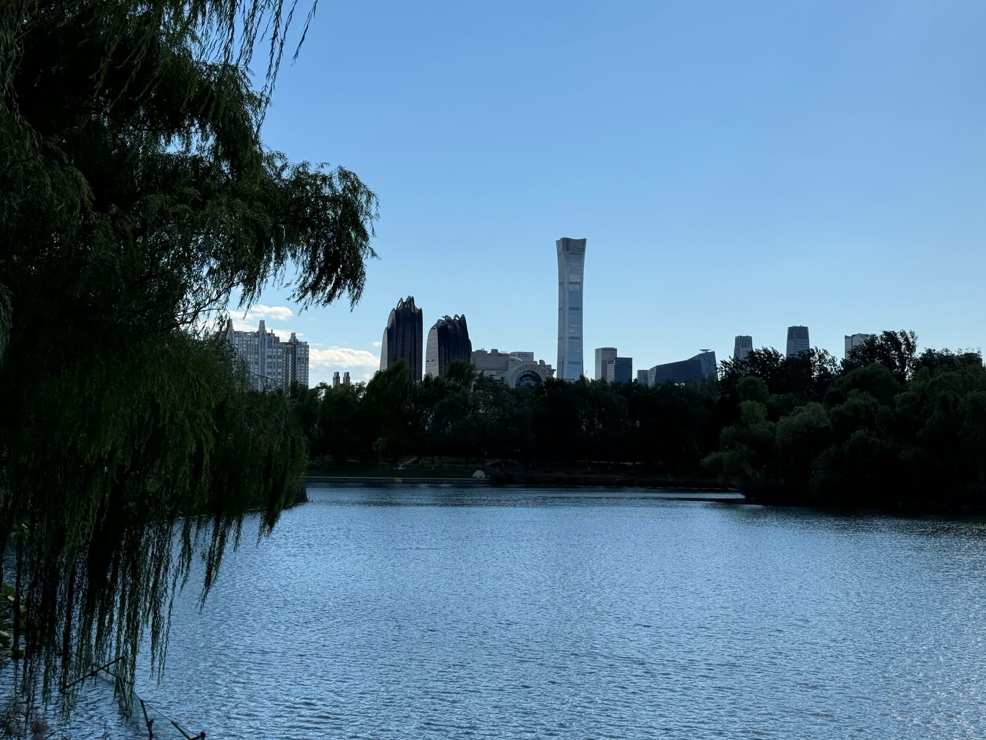 Beijing skyline panorama from Chaoyang Park