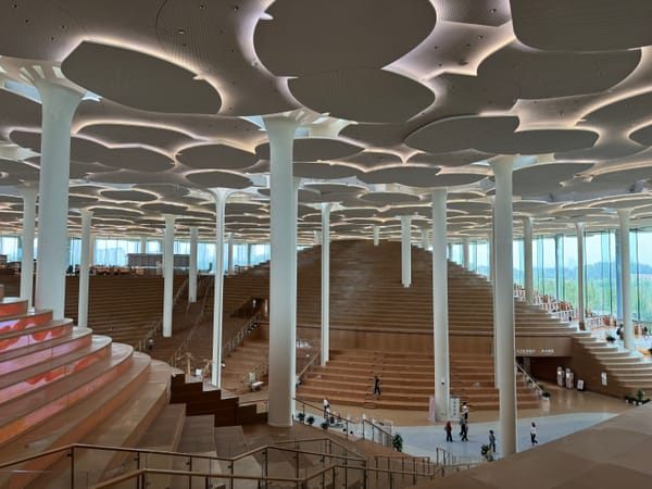 Visiting Beijing City Library in Tangzhou District